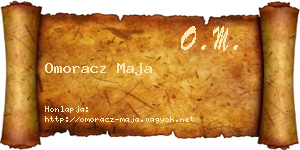 Omoracz Maja névjegykártya